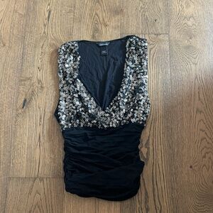 Moda International Sequin Ruched Top